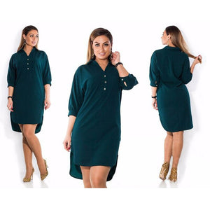 Midi Shirt Dress Plus Casual