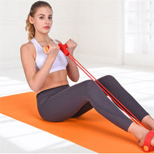 Load image into Gallery viewer, Fitness Gum 4 Tube Resistance Bands Latex Pedal Exerciser Sit-up Pull Rope Expander Elastic Bands
