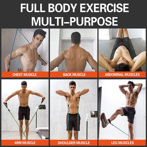 Fitness Exercises with Pull Rope