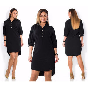 Midi Shirt Dress Plus Casual