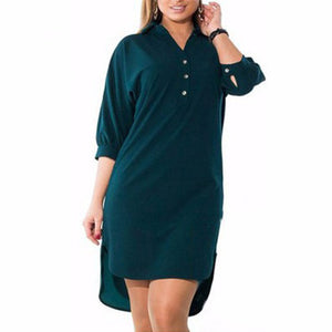 Midi Shirt Dress Plus Casual