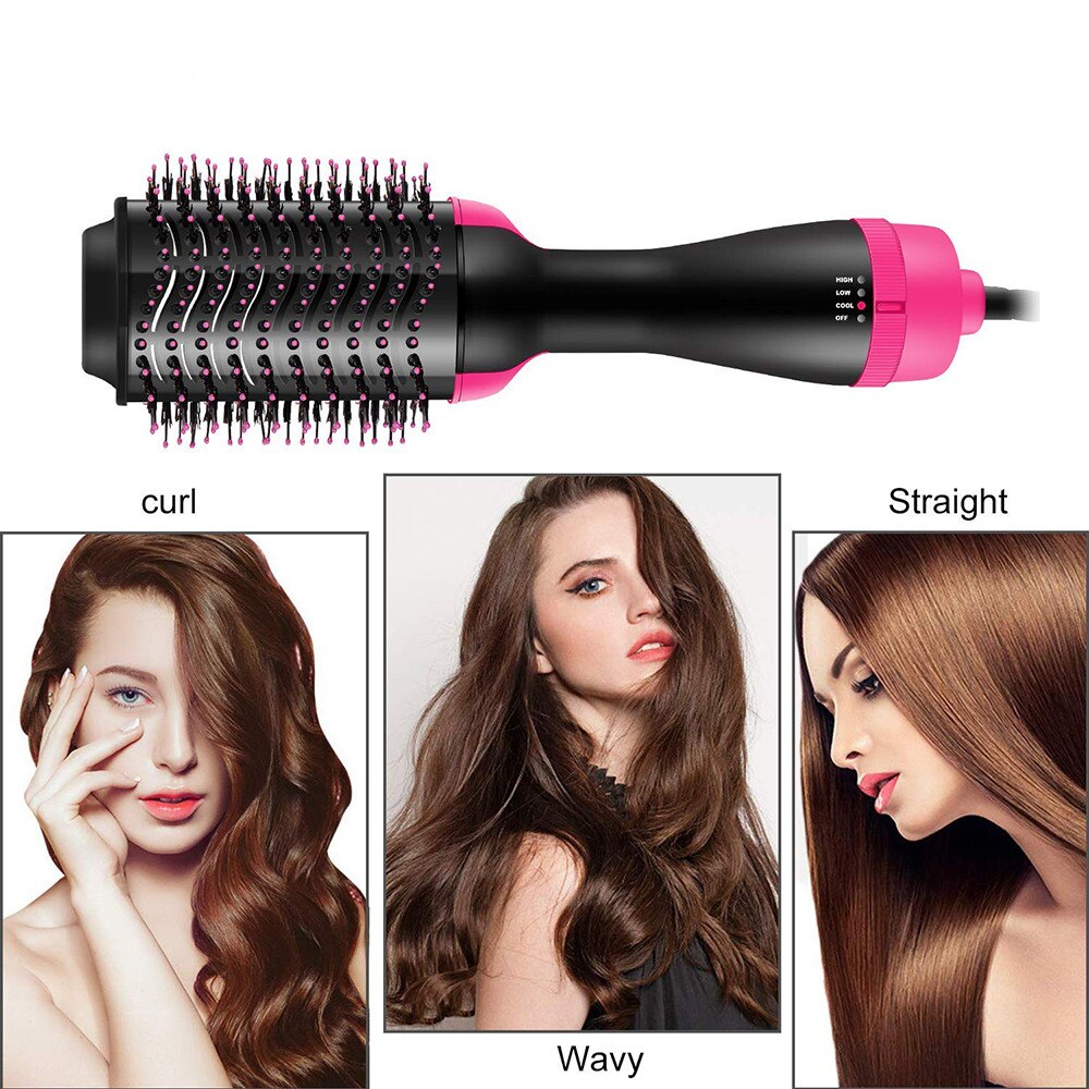 Hair Brush Styling Straightening Rotating & Dryer In One Step