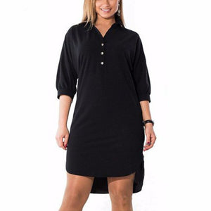 Midi Shirt Dress Plus Casual