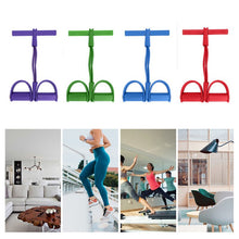 Load image into Gallery viewer, Fitness Gum 4 Tube Resistance Bands Latex Pedal Exerciser Sit-up Pull Rope Expander Elastic Bands
