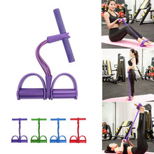 Load image into Gallery viewer, Fitness Gum 4 Tube Resistance Bands Latex Pedal Exerciser Sit-up Pull Rope Expander Elastic Bands
